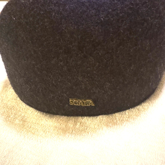 Scala Mens Large Cabbie Hat 100% Wool Cap 4 Seasons Felt Charcoal Gray newsboy - Picture 3 of 7